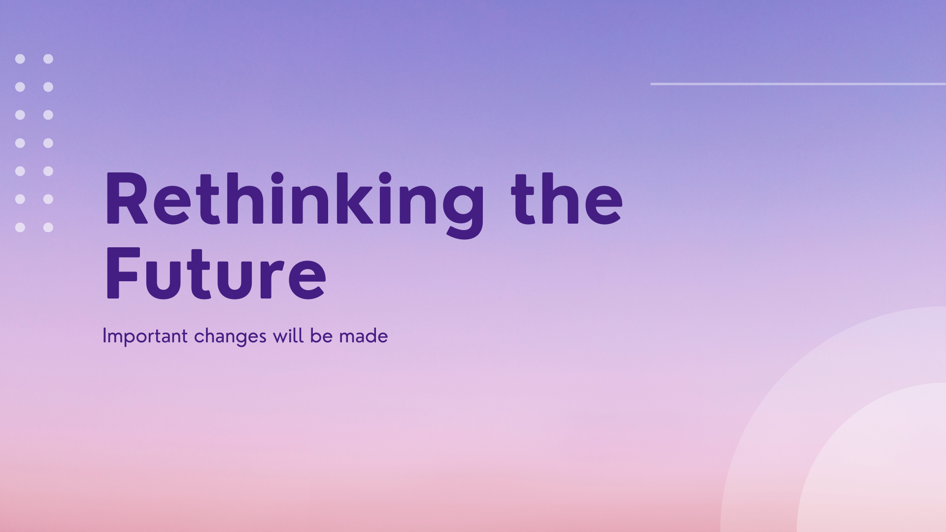 Rethinking the Future